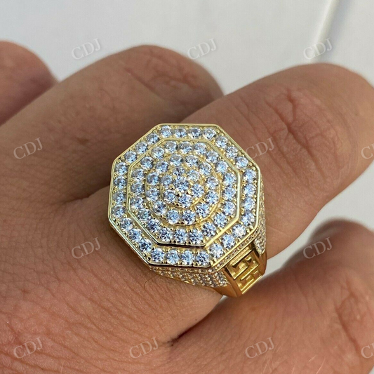 Super Iced Moissanite Pass Diamond Hip Hop Ring  customdiamjewel   