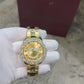 Full Yellow Rolex Bezel On Moissanite Diamond Set Hip Hop Watch hip hop jewelry CustomDiamJewel