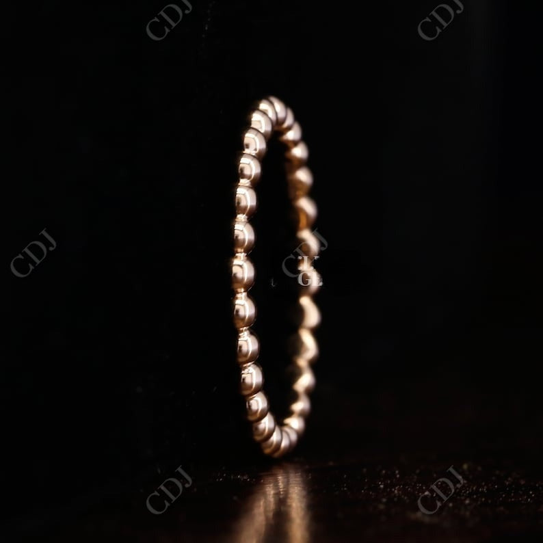 14k Solid Gold Bubble Stacking Wedding Band  customdiamjewel   