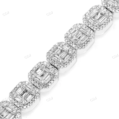 High Quality Gold Lab Grown Diamond Tennis Bracelet hip hop jewelry CustomDiamJewel