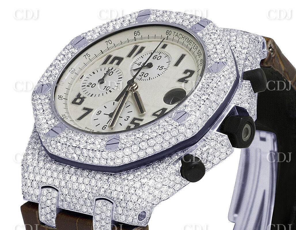 Hip Hop Iced Out Lab Grown Diamond Watch customdiamjewel