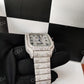 Iced Out Moissanite Diamond Cartier Santos Diamond On Ball Watch customdiamjewel