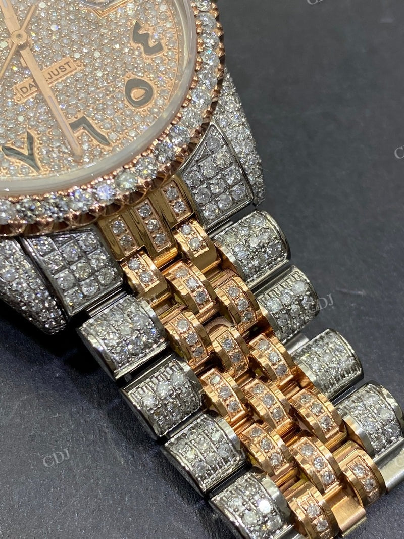 Hip Hop Style Men's Moissanite Rolex Watch customdiamjewel