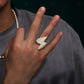 Hip Hop Handmade Lab Diamond Shocker Ring For Men hip hop jewelry CustomDiamJewel