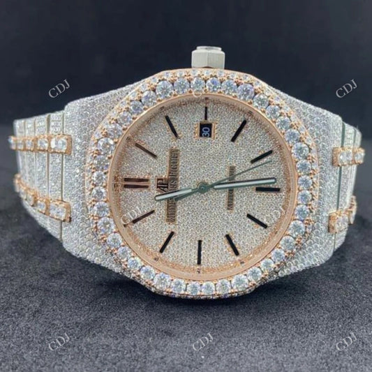 Audemars Piguet Moissanite Two Tone Luxury Watch customdiamjewel