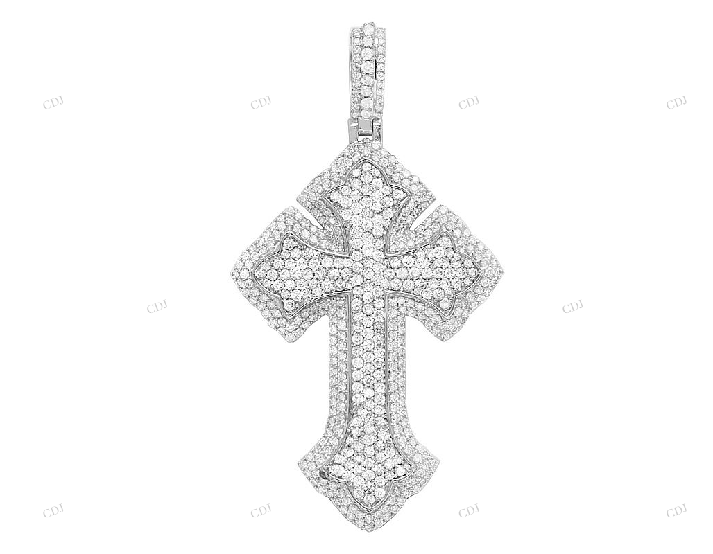 2.5 Inch Two Tone Custom Gothic Cross Pendant hip hop jewelry CustomDiamJewel