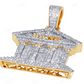 2.15 CTW Custom Sterling Silver Moissanite Bank Pendant CustomDiamJewel