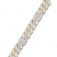 Two Tone Pig Nose Moissanite 925 Silver Cuban Link Chain CustomDiamJewel