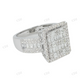 Iced Out 925 Sterling sliver Moissanite Cluster Statement Ring Hip Hop Ring customdiamjewel