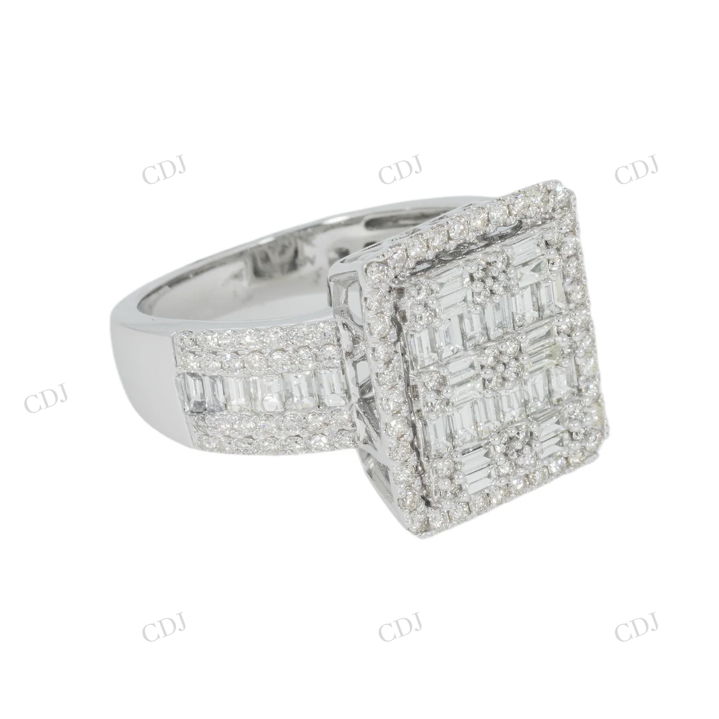 Iced Out 925 Sterling sliver Moissanite Cluster Statement Ring Hip Hop Ring customdiamjewel