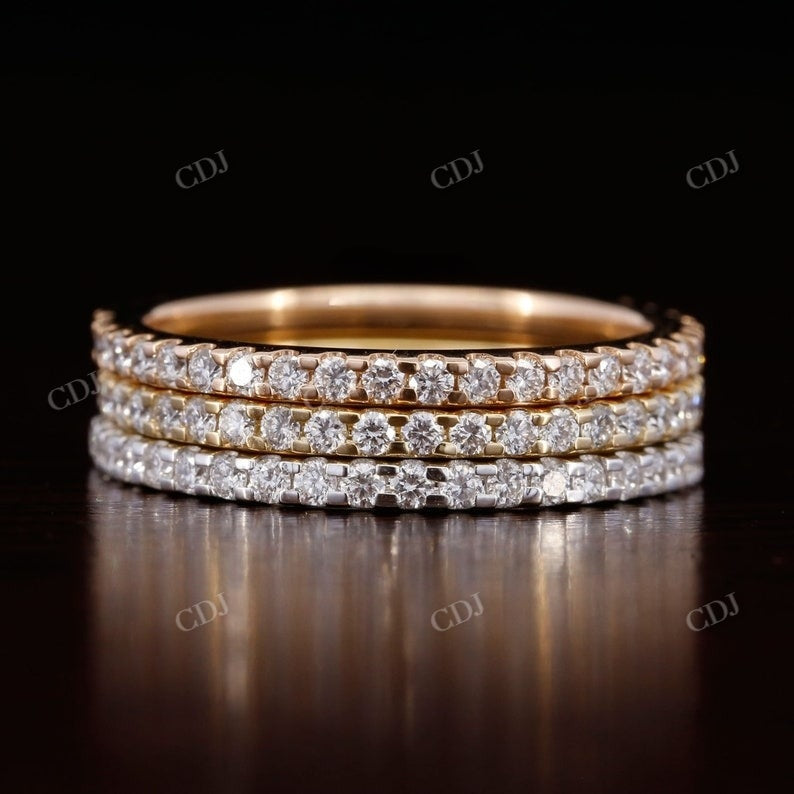 1.8MM Dainty Full Eternity Diamond Wedding Band  customdiamjewel   