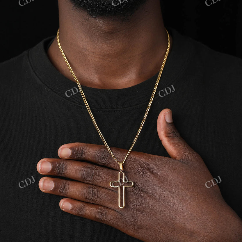 High Quality Gold Cross Design Hip Hop Pendant For Men hip hop jewelry CustomDiamJewel