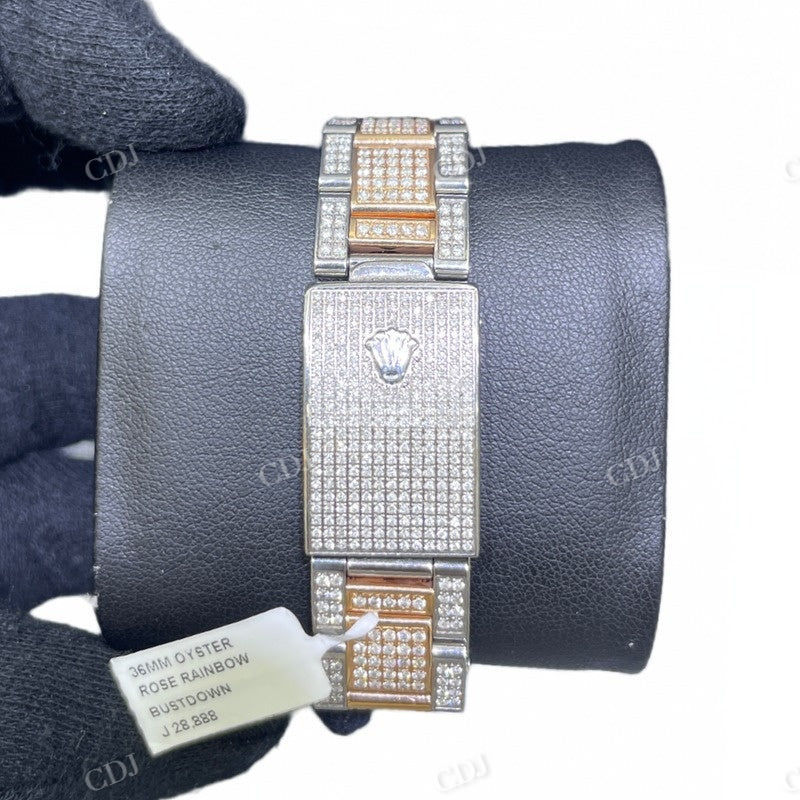 Hip Hop Style Men's Moissanite Rolex Watch customdiamjewel