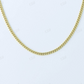 3MM Simple Cuban Link Plain Chain In 18K Solid Gold  customdiamjewel   