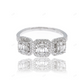 925 Silver Emerald Cut Moissanite 3 Stone Ring hip hop jewelry customdiamjewel