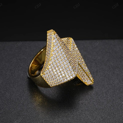 Hip Hop Handmade Lab Diamond Shocker Ring For Men hip hop jewelry CustomDiamJewel