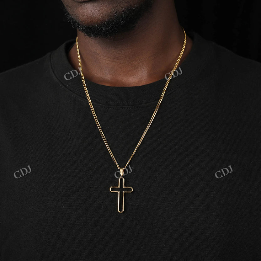 High Quality Gold Cross Design Hip Hop Pendant For Men hip hop jewelry CustomDiamJewel
