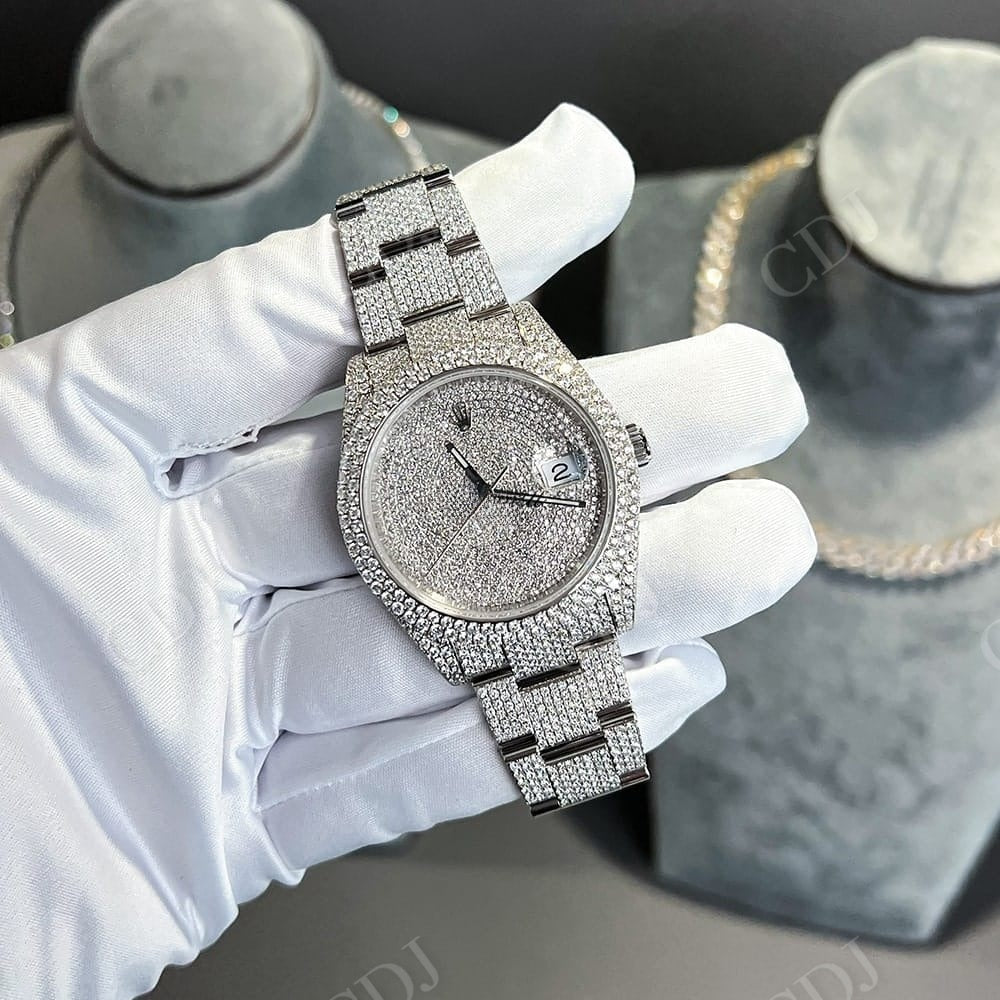 Rolex Fully Iced Out Luxury Watch For Men customdiamjewel