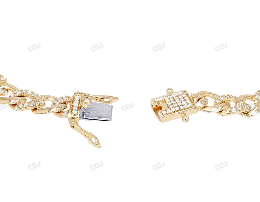Custom Design Alternating linked Cuban Bracelet hip hop jewelry customdiamjewel