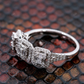 925 Silver Emerald Cut Moissanite 3 Stone Ring hip hop jewelry customdiamjewel