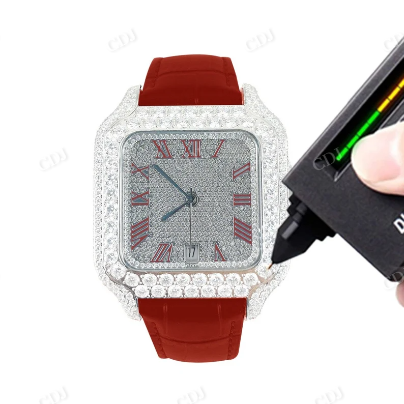 Men′s Luxury Diamond Custom Watch VVS Moissanite Diamond Watch customdiamjewel