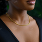 Simple Cuban Chain Solid Gold Plated for Girl  customdiamjewel   