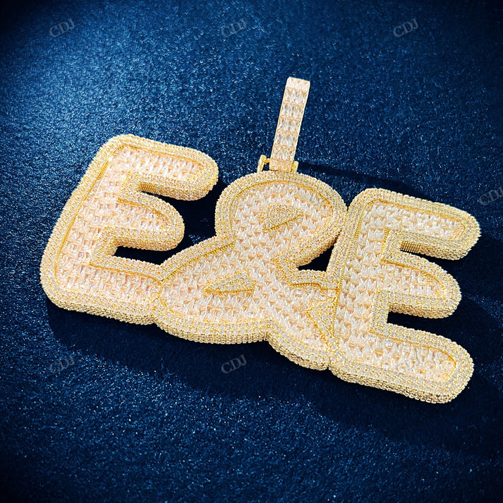 Moissanite Customized Hip Hop Iced Out Letter Pendant hip hop jewelry CustomDiamJewel