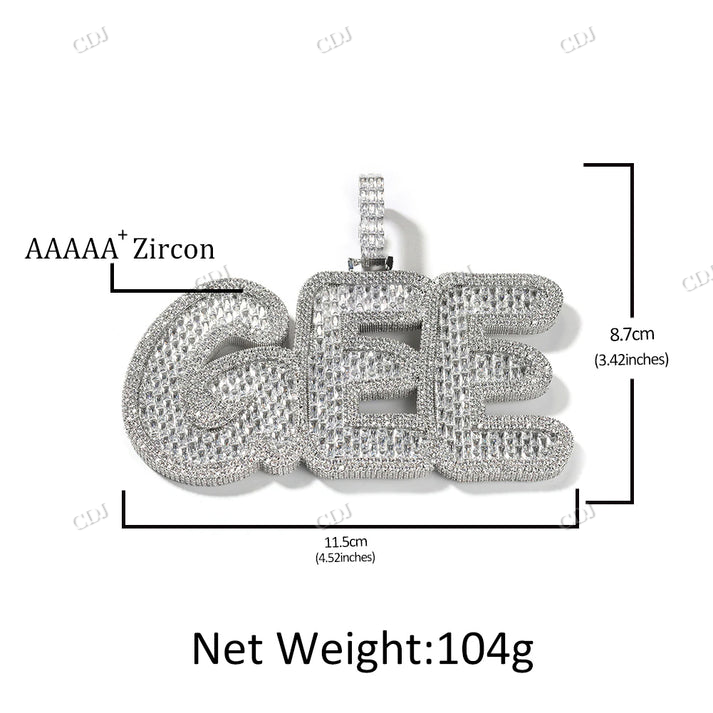 Moissanite Customized Hip Hop Iced Out Letter Pendant hip hop jewelry CustomDiamJewel