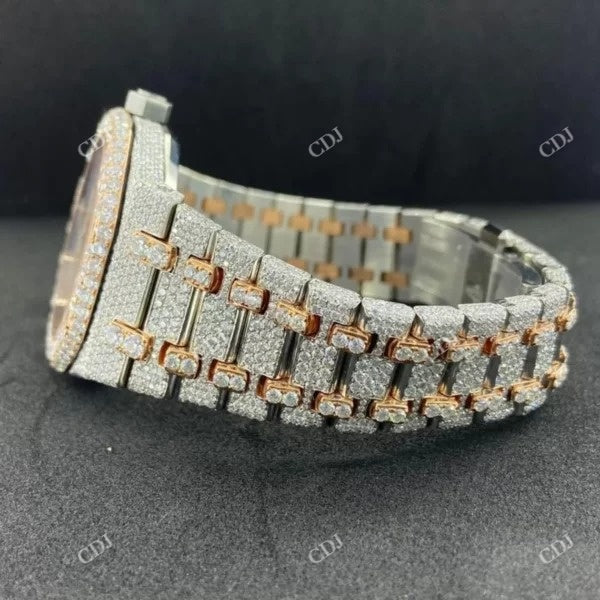 Audemars Piguet Moissanite Two Tone Luxury Watch customdiamjewel