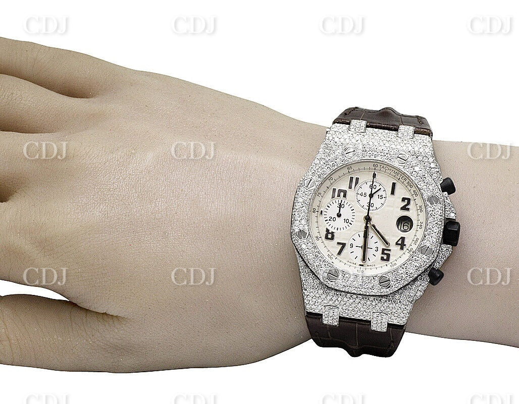 Hip Hop Iced Out Lab Grown Diamond Watch customdiamjewel