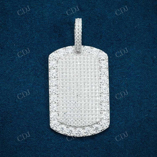 Full Iced Out Diamond Tag Design Pendant  customdiamjewel   