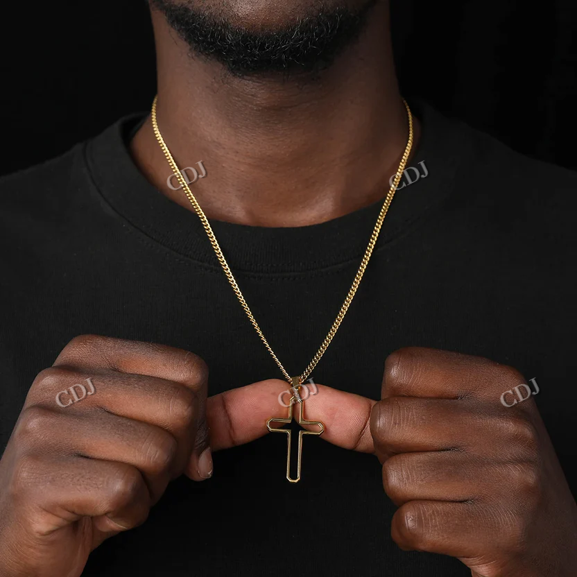High Quality Gold Cross Design Hip Hop Pendant For Men hip hop jewelry CustomDiamJewel