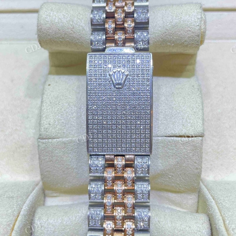 Hip Hop Style Men's Moissanite Rolex Watch customdiamjewel