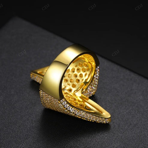 Hip Hop Handmade Lab Diamond Shocker Ring For Men hip hop jewelry CustomDiamJewel
