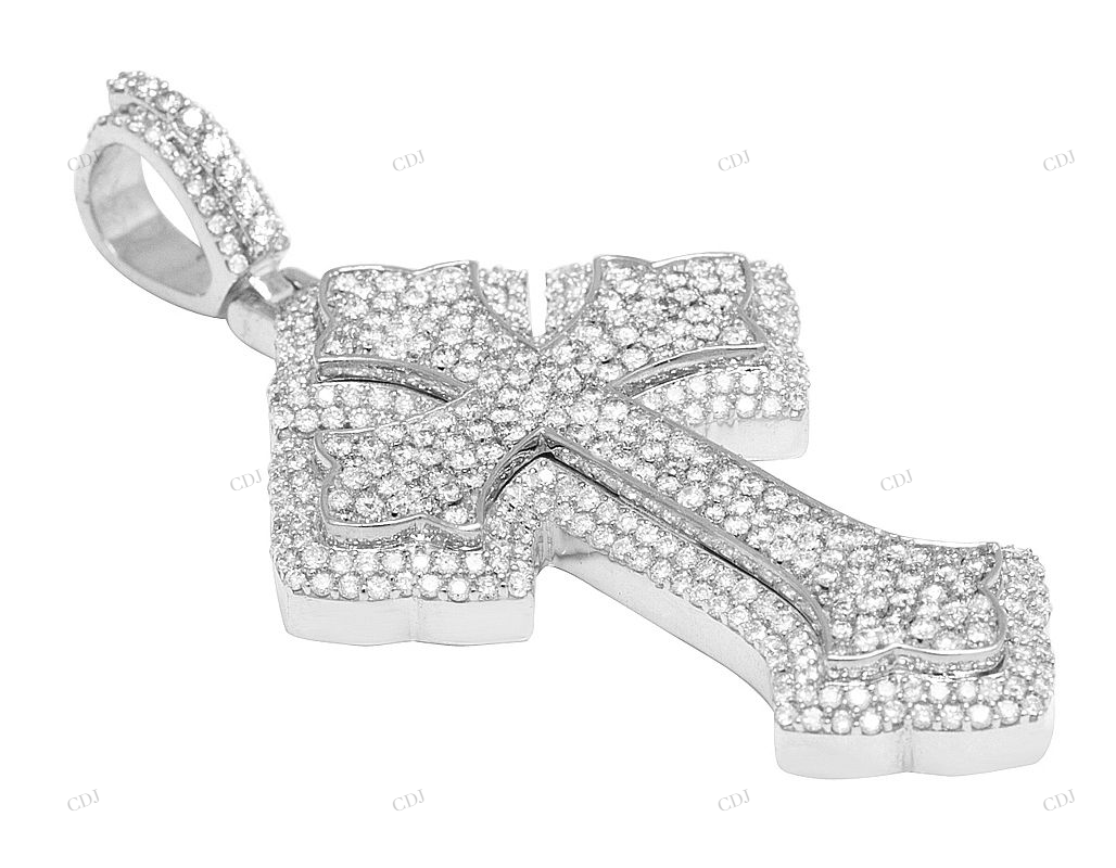 2.5 Inch Two Tone Custom Gothic Cross Pendant hip hop jewelry CustomDiamJewel