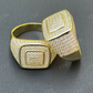 Round Diamond 14K Solid Gold Hip Hop Ring  customdiamjewel   