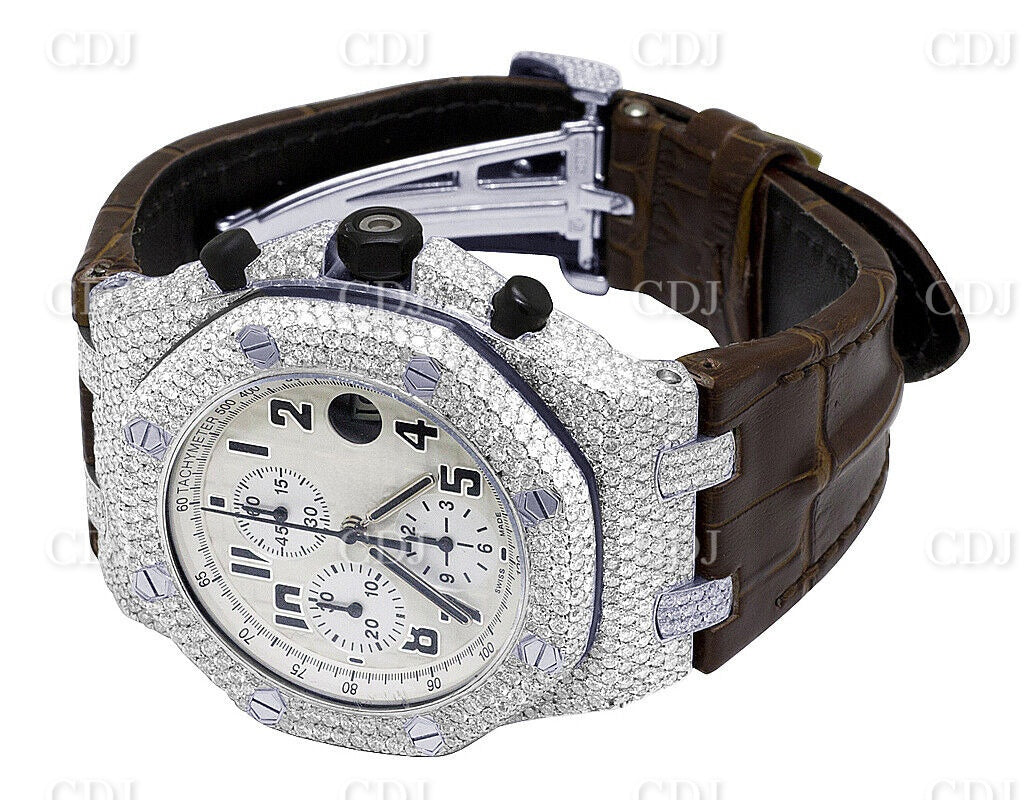 Hip Hop Iced Out Lab Grown Diamond Watch customdiamjewel