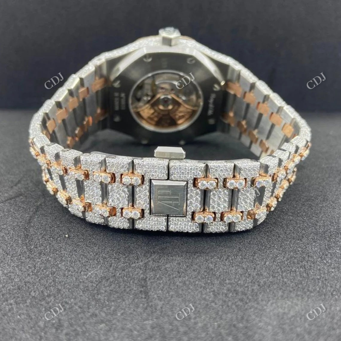 Audemars Piguet Moissanite Two Tone Luxury Watch customdiamjewel