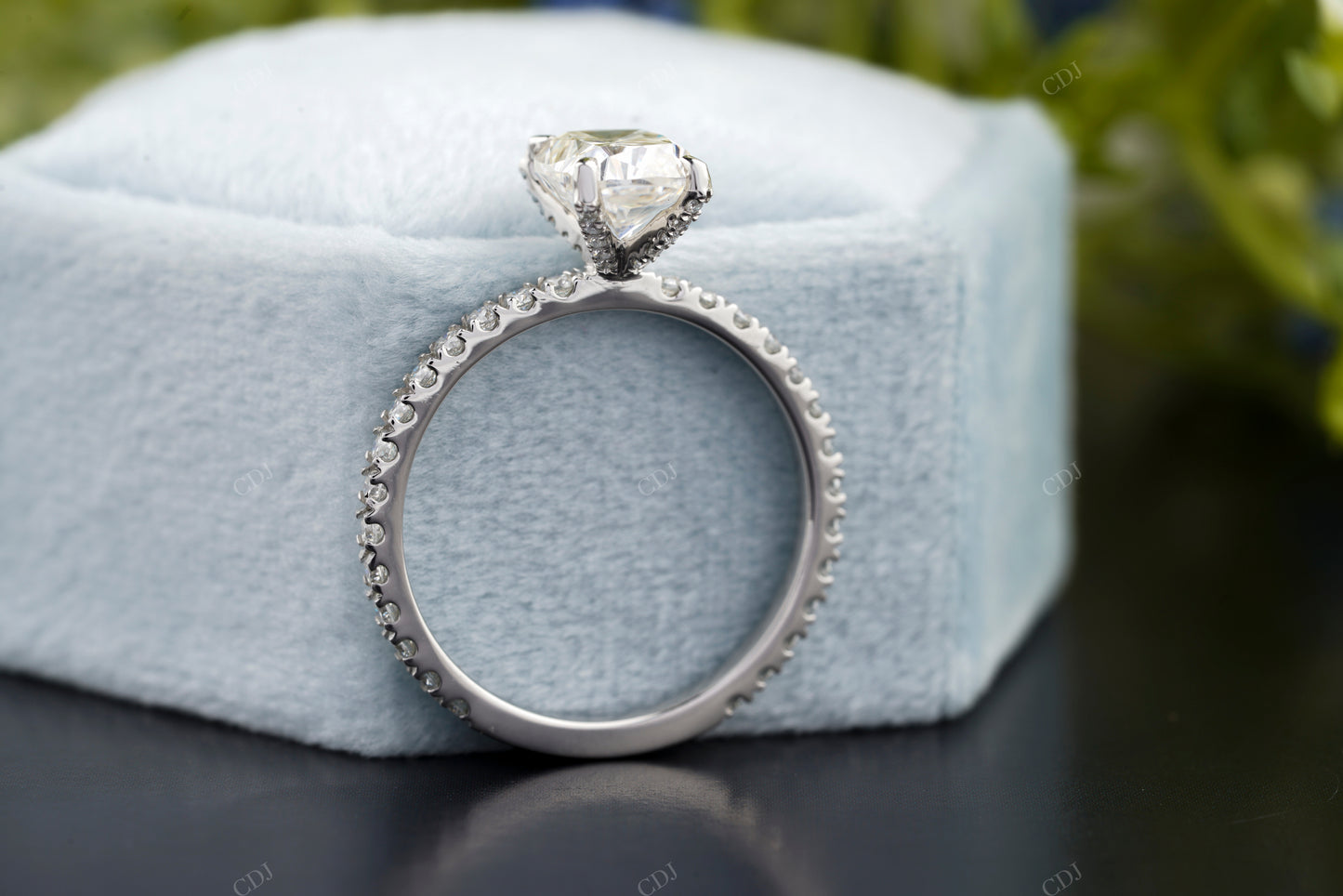 Radiant Lab-Grown Diamond Pavé Ring