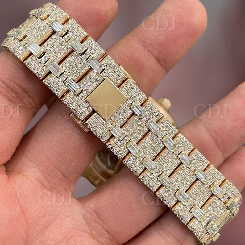 41mm Custom Luxury Men's Moissanite Diamond Watch customdiamjewel