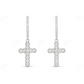 Luxury Cross Moissanite Diamond Huggie Earring CustomDiamJewel