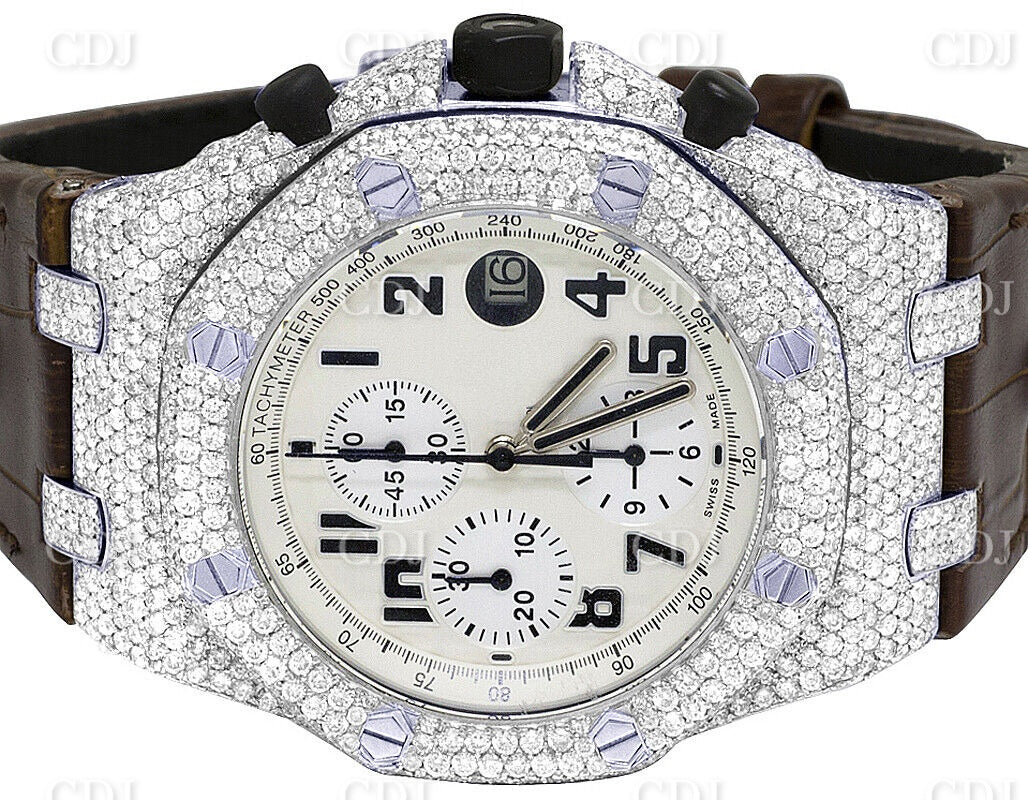 Hip Hop Iced Out Lab Grown Diamond Watch customdiamjewel