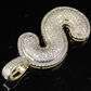 1.4" 0.80 CTW 10K Gold Natural Diamond Initial S Letter Pendant CustomDiamJewel