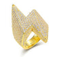 Hip Hop Handmade Lab Diamond Shocker Ring For Men hip hop jewelry CustomDiamJewel