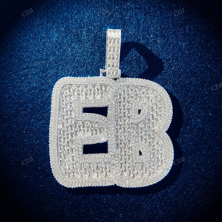 Moissanite Customized Hip Hop Iced Out Letter Pendant hip hop jewelry CustomDiamJewel