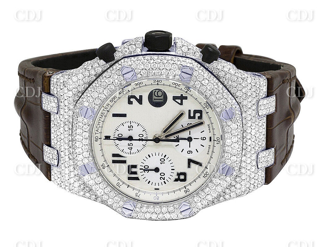 Hip Hop Iced Out Lab Grown Diamond Watch customdiamjewel