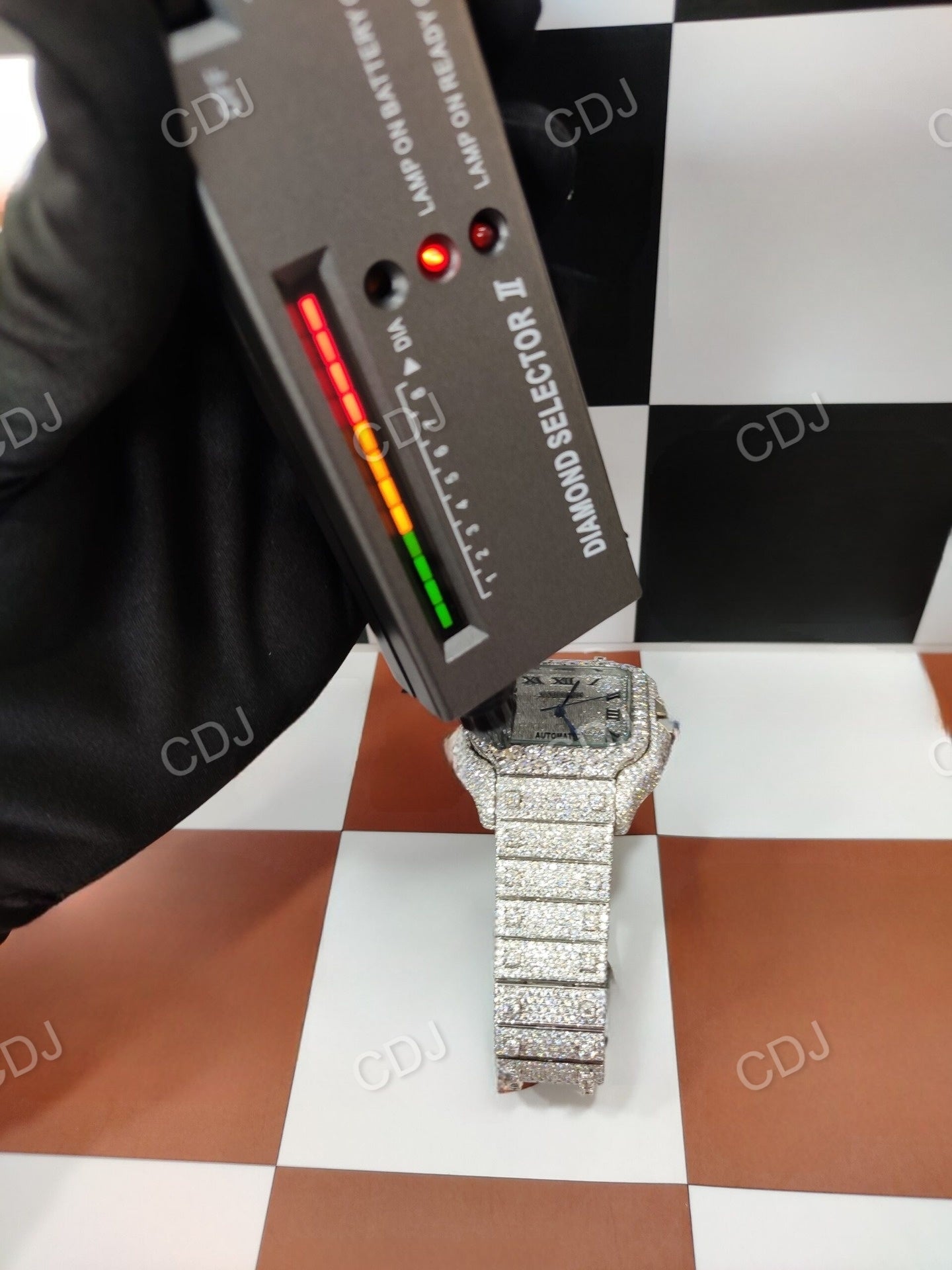 VVS Moissanite Diamond Men's Wrist Cartier Watch customdiamjewel