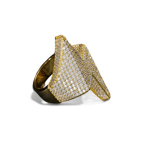 Hip Hop Handmade Lab Diamond Shocker Ring For Men hip hop jewelry CustomDiamJewel