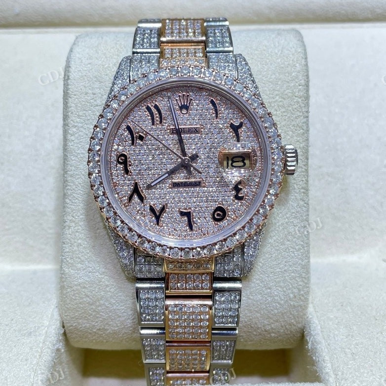 Hip Hop Style Men's Moissanite Rolex Watch customdiamjewel