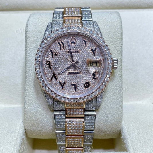 Hip Hop Style Men's Moissanite Rolex Watch customdiamjewel